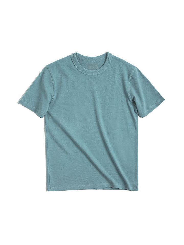 Camiseta Clásica de Cuello Redondo y Corte Slim para Hombre