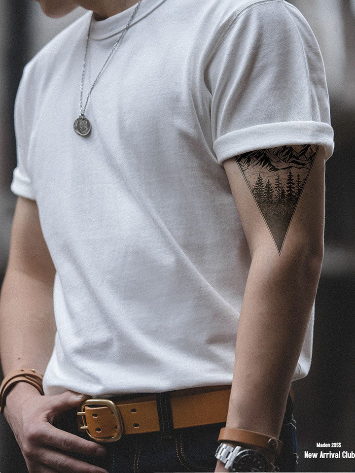 Camiseta Clásica de Cuello Redondo y Corte Slim para Hombre