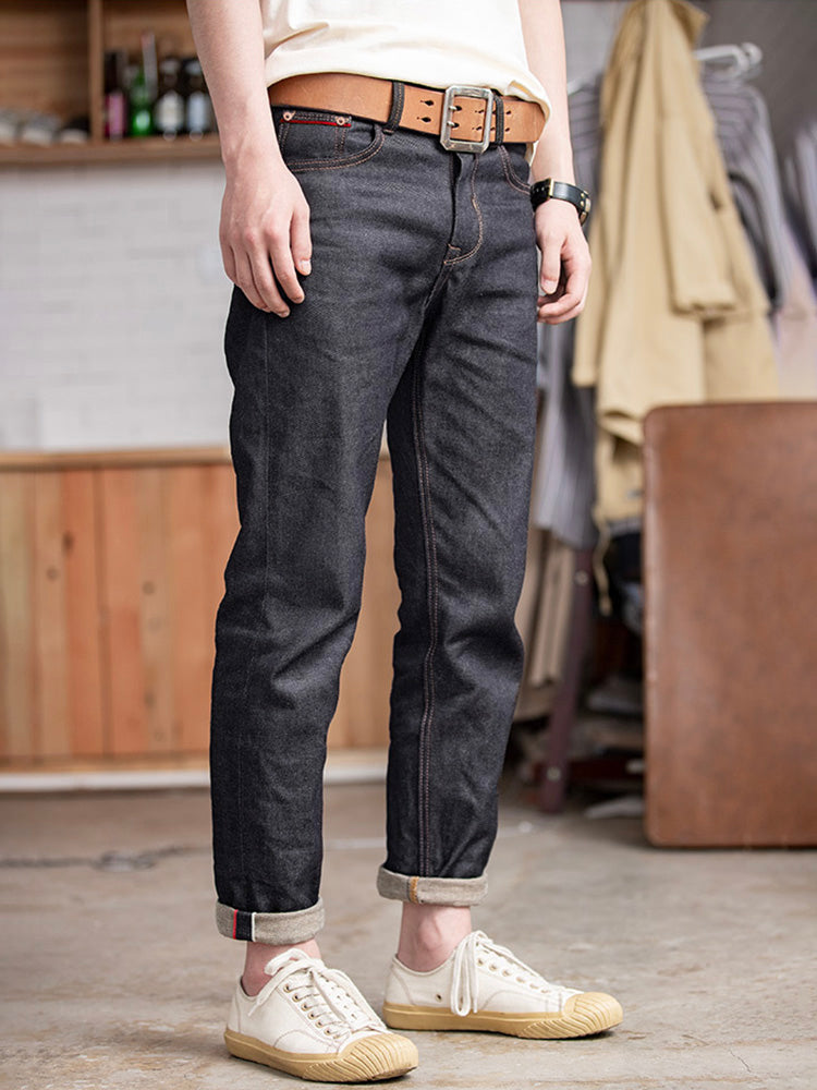 Herren-Jeans im amerikanischen Retro-Stil aus Raw Denim