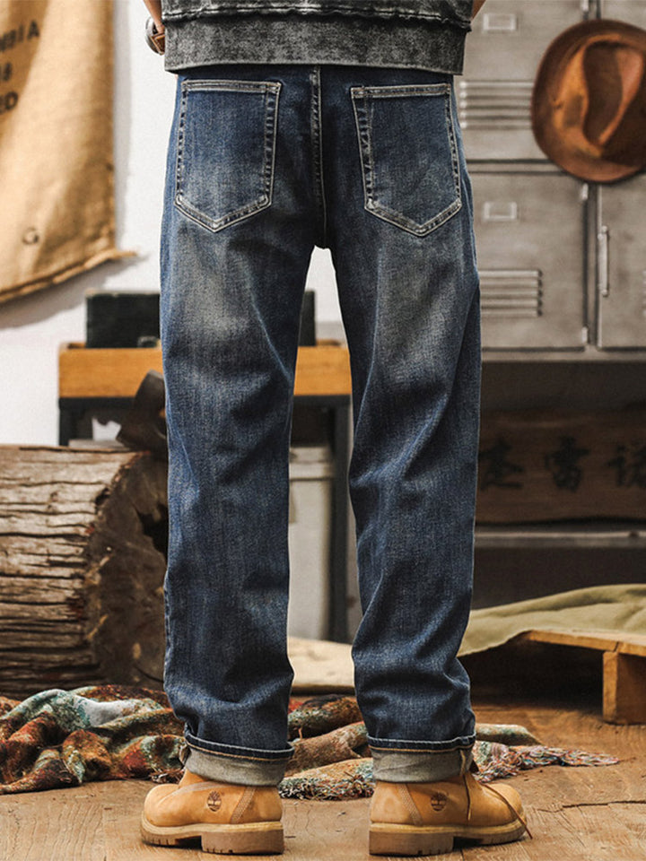 Jean ample pour homme – délavage vintage