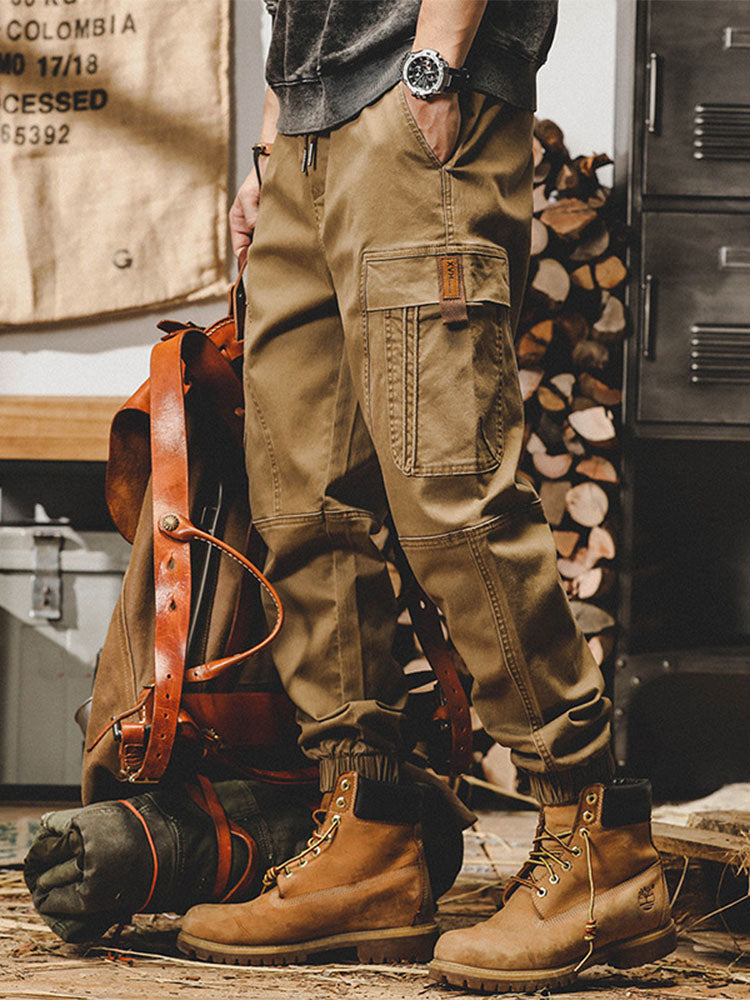Herren Baumwoll Cargohose mit Stretch