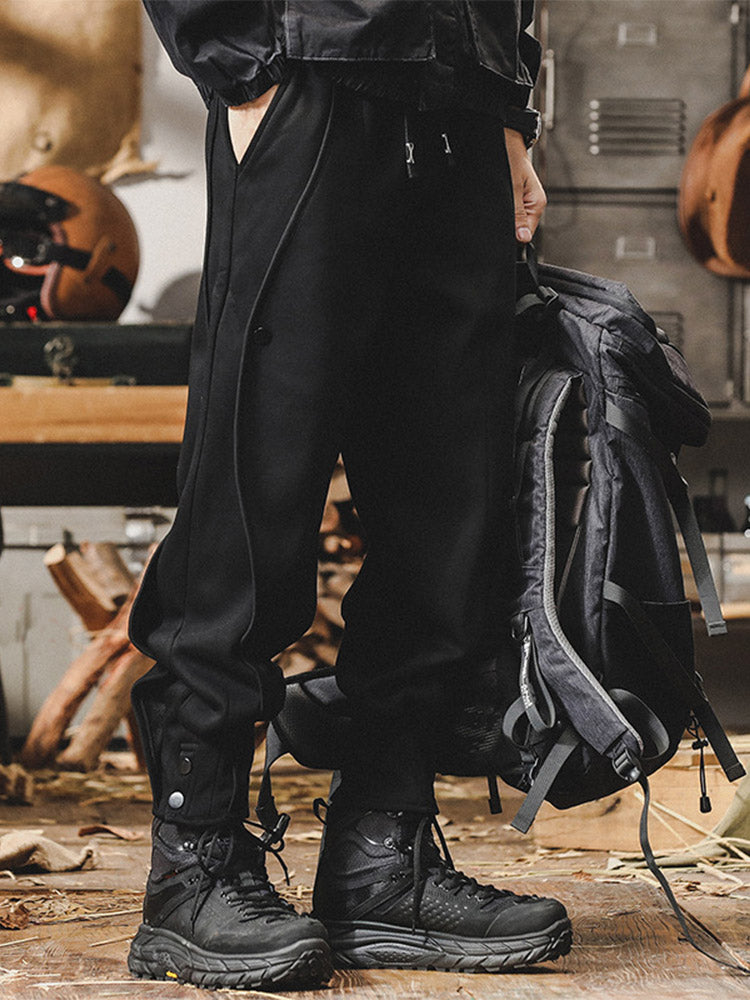 Pantalon de jogging pour homme avec détails boutonnés et taille confortable