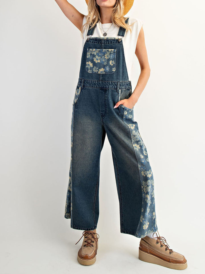 Peto vaquero con estampado floral