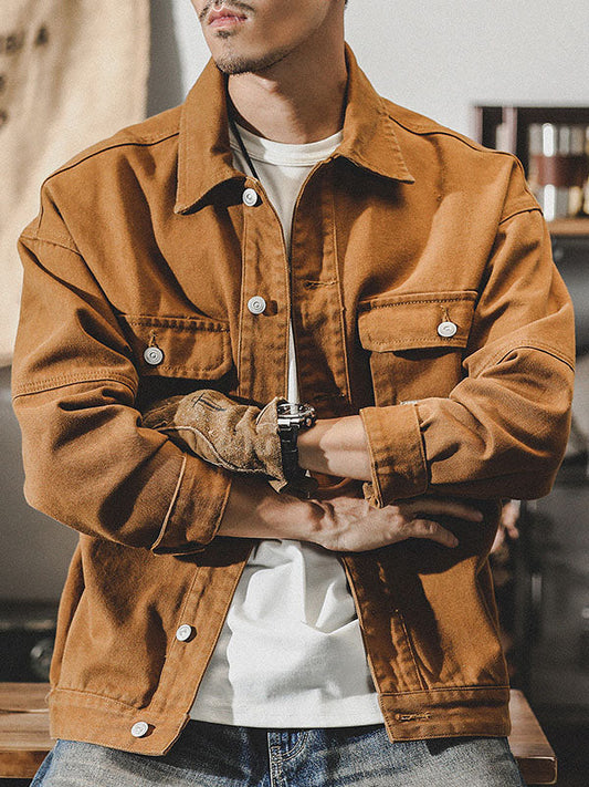 Chaqueta cargo americana de inspiración vintage para hombre