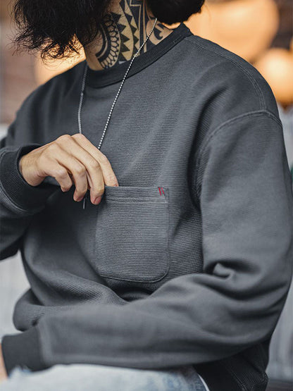 Felpa da uomo a maglia waffle