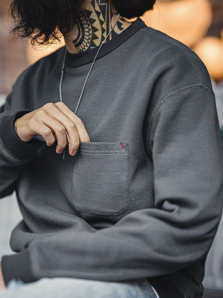 Sudadera de punto gofrado para hombre