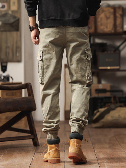 Men's Vintage-Inspired Multi‑Pocket Stretch Cargo Jogger Pants