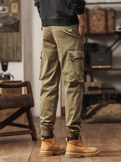 Men's Vintage-Inspired Multi‑Pocket Stretch Cargo Jogger Pants