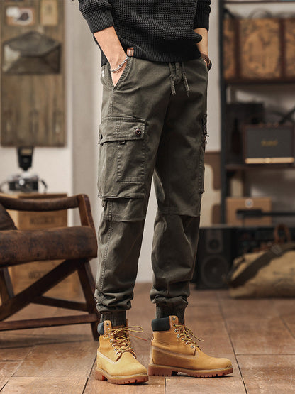 Men's Vintage-Inspired Multi‑Pocket Stretch Cargo Jogger Pants