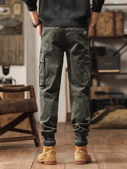 Men's Vintage-Inspired Multi‑Pocket Stretch Cargo Jogger Pants