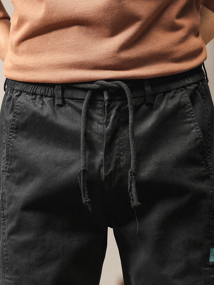 Men's Elastic Waist Tapered Jogger Cargo Trousers