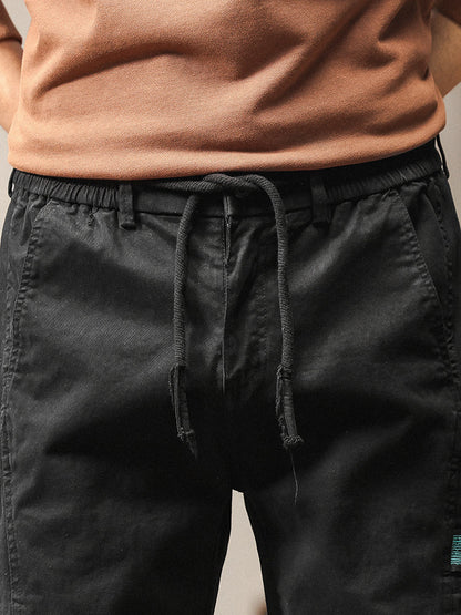 Men's Elastic Waist Tapered Jogger Cargo Trousers