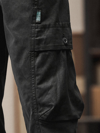 Men's Elastic Waist Tapered Jogger Cargo Trousers