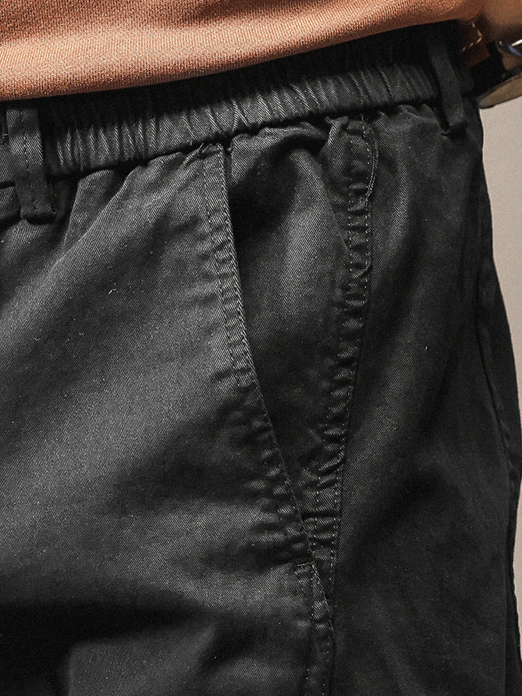 Men's Elastic Waist Tapered Jogger Cargo Trousers