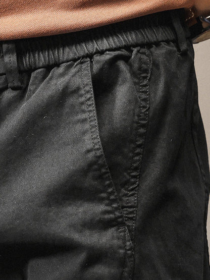 Men's Elastic Waist Tapered Jogger Cargo Trousers