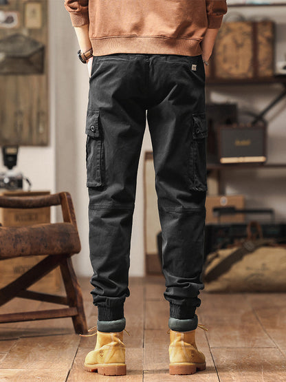 Men's Vintage-Inspired Multi‑Pocket Stretch Cargo Jogger Pants