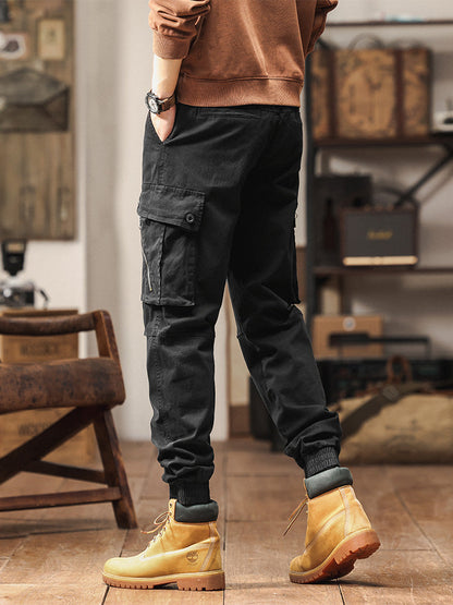 Men's Vintage-Inspired Multi‑Pocket Stretch Cargo Jogger Pants