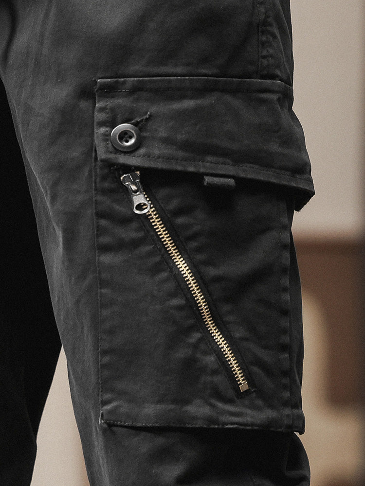 Men's Vintage-Inspired Multi‑Pocket Stretch Cargo Jogger Pants