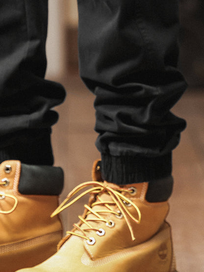 Men's Vintage-Inspired Multi‑Button Pocket Tapered Cargo Jogger Pants