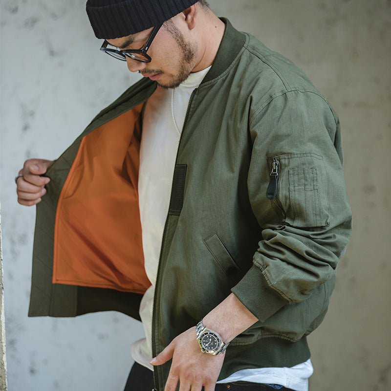 Chaqueta de aviador militar clásica