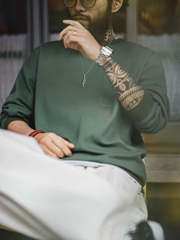 Sudadera de punto gofrado para hombre