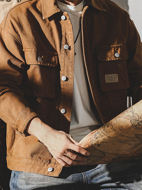 Amerikanische Cargojacke im Vintage-Stil für Herren