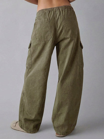 Pantalones holgados utilitarios de mujer