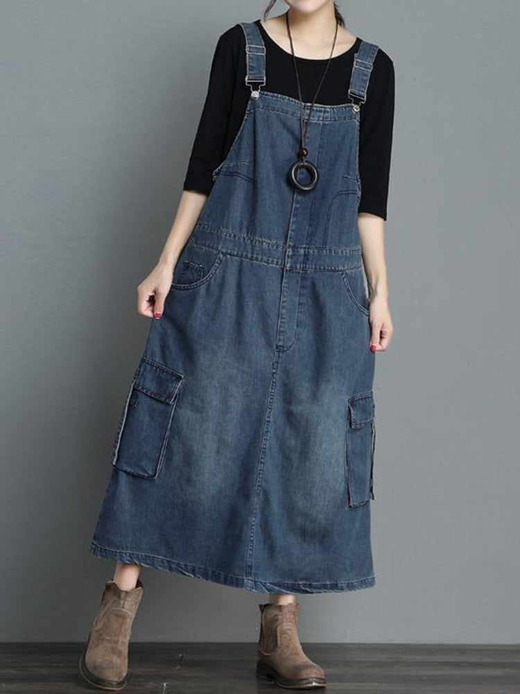 Vestido Overol Vaquero Holgado