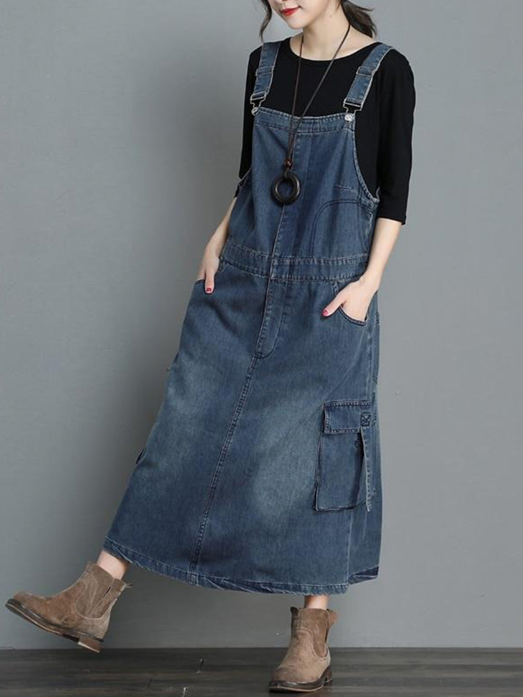 Vestido Overol Vaquero Holgado