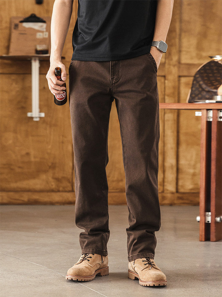 Herren Gerade Jeans, klassische Freizeithose mit bequemem Schnitt