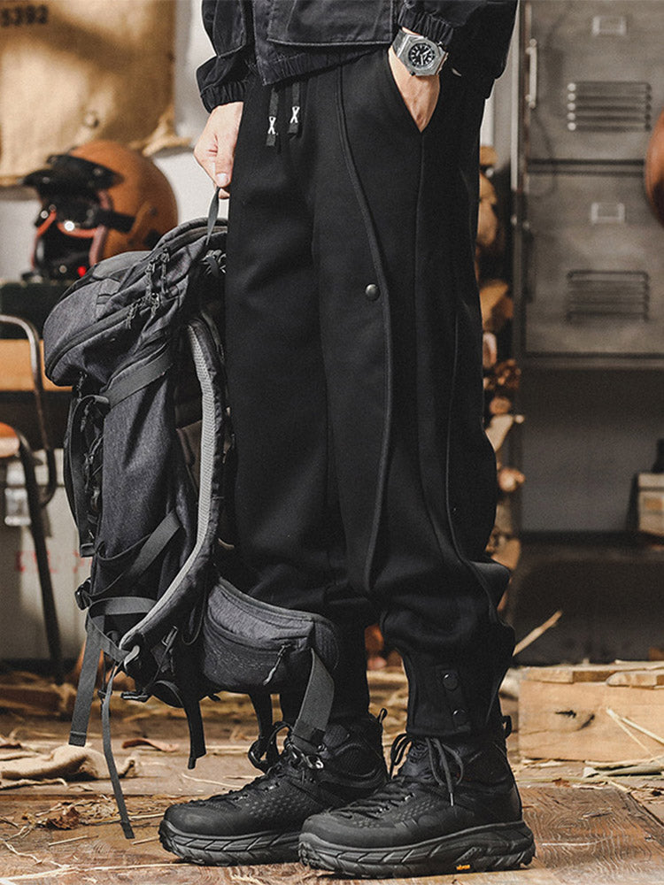 Pantalon de jogging pour homme avec détails boutonnés et taille confortable