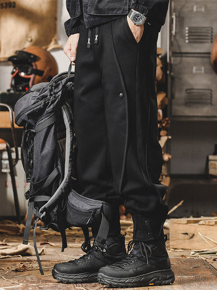 Pantalon de jogging pour homme avec détails boutonnés et taille confortable