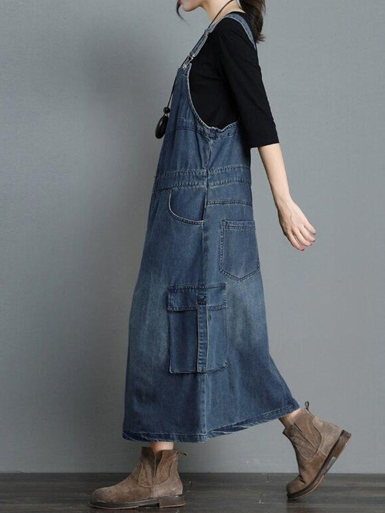 Vestido Overol Vaquero Holgado