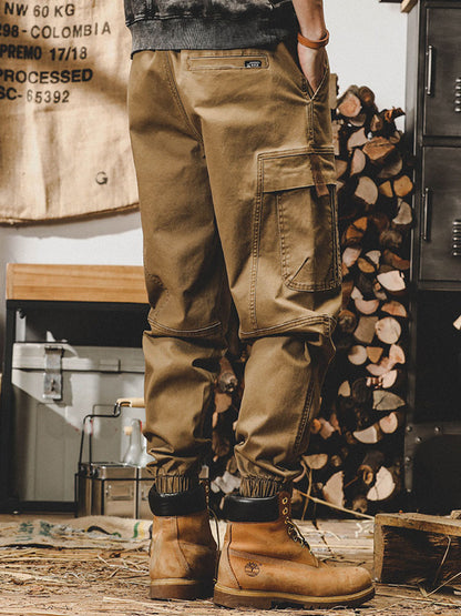 Herren Baumwoll Cargohose mit Stretch