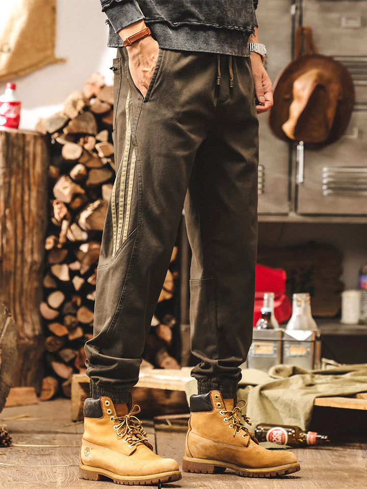 Pantalon de jogging vintage pour homme avec bandes latérales