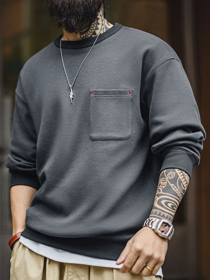 Sudadera de punto gofrado para hombre