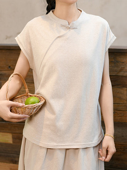 Camiseta súper suave de algodón y lino.
