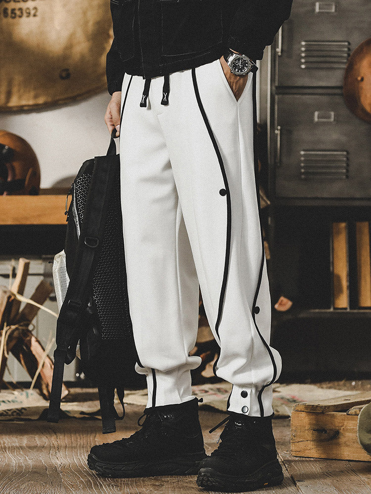 Pantalon de jogging pour homme avec détails boutonnés et taille confortable