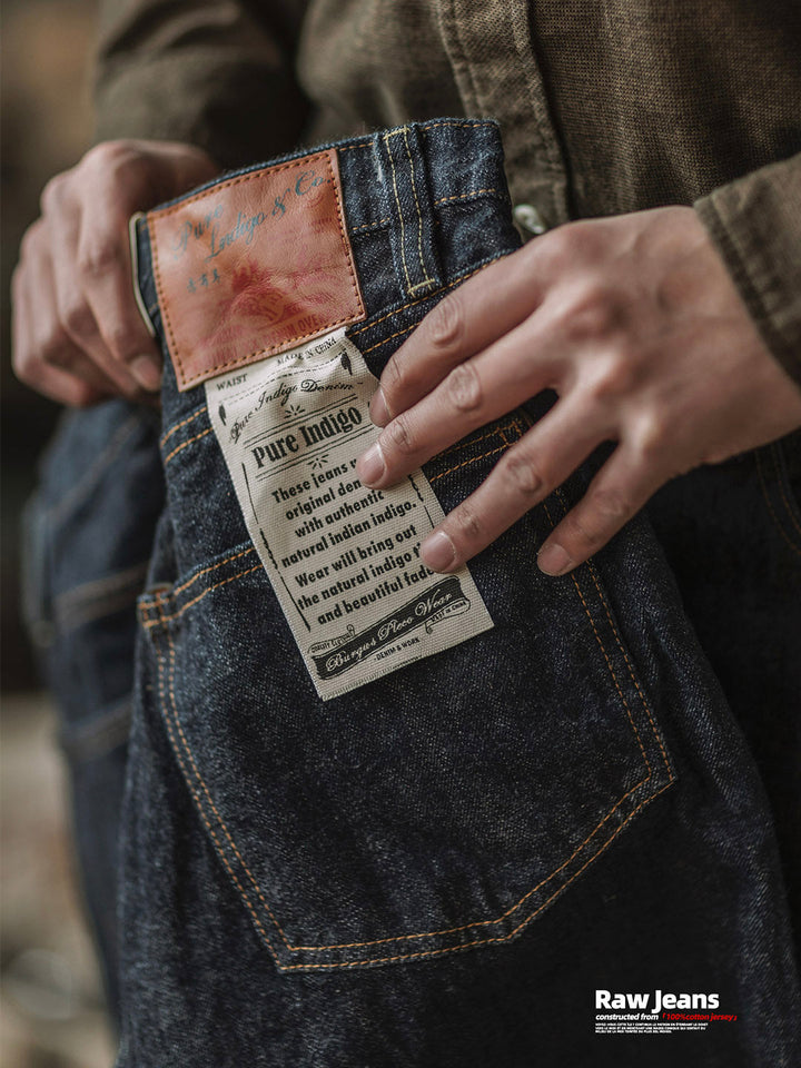 Jeans de Mezclilla con Orillo Índigo de 14 oz