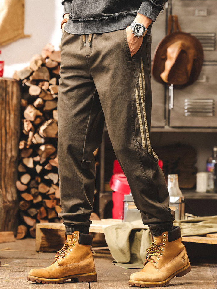 Pantalon de jogging vintage pour homme avec bandes latérales