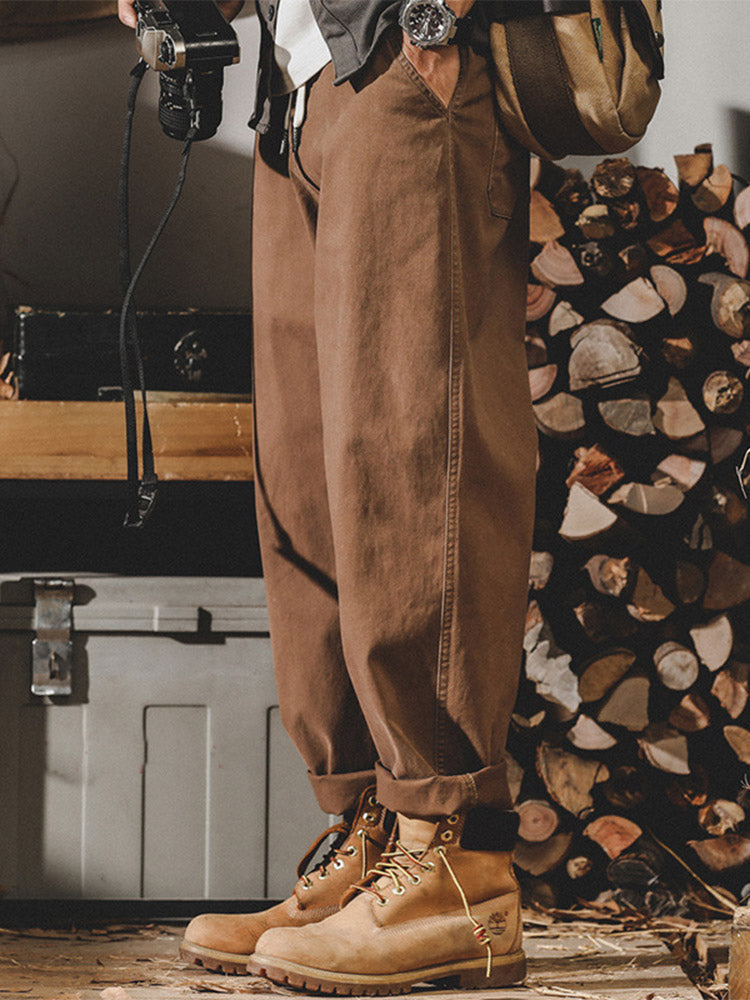 Pantaloni casual da uomo in 98% cotone e 2% elastan con vita a coulisse