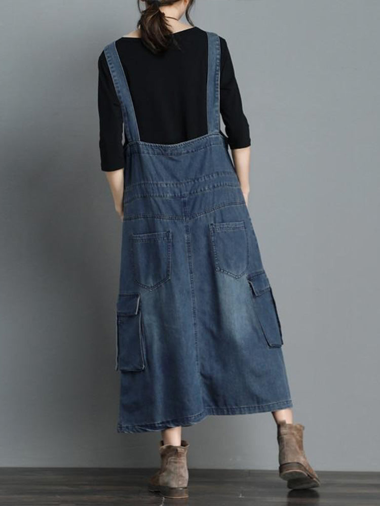 Vestido Overol Vaquero Holgado