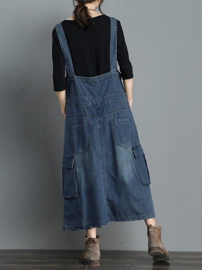Vestido Overol Vaquero Holgado