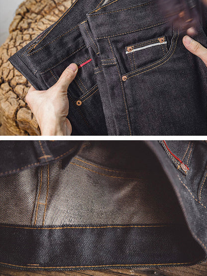 Herren-Jeans im amerikanischen Retro-Stil aus Raw Denim