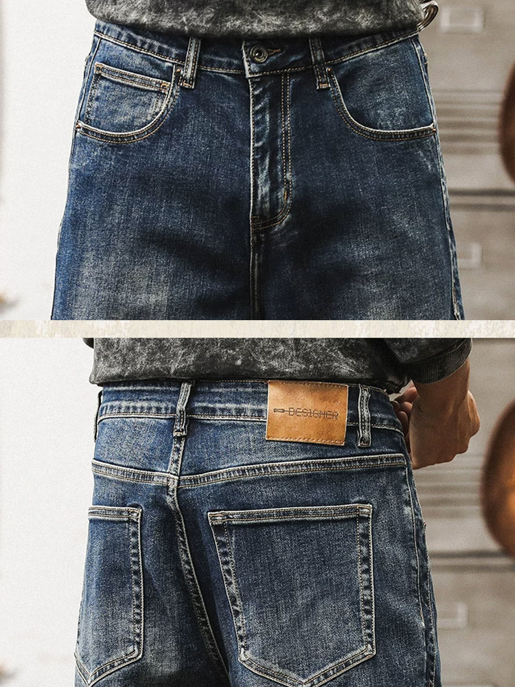 Jean ample pour homme – délavage vintage