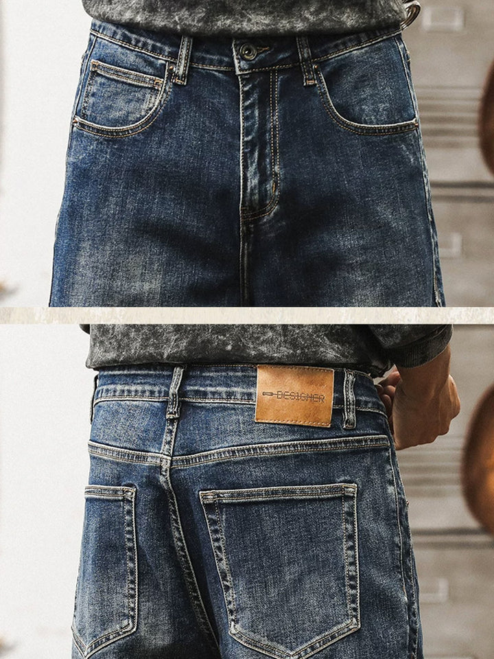 Jean ample pour homme – délavage vintage