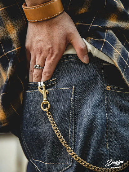 Herren Selvedge‑Jeans 100 % Baumwolle Relaxed Fit Vintage‑Stil
