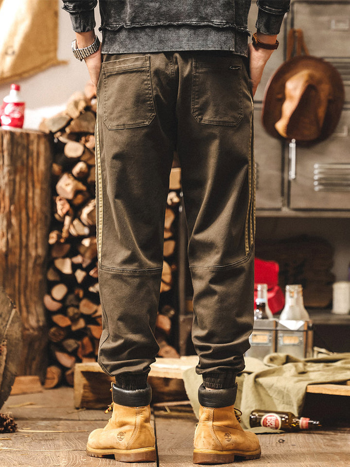 Pantalon de jogging vintage pour homme avec bandes latérales