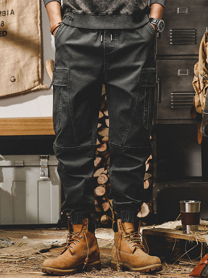 Pantalón cargo elástico de algodón para hombre