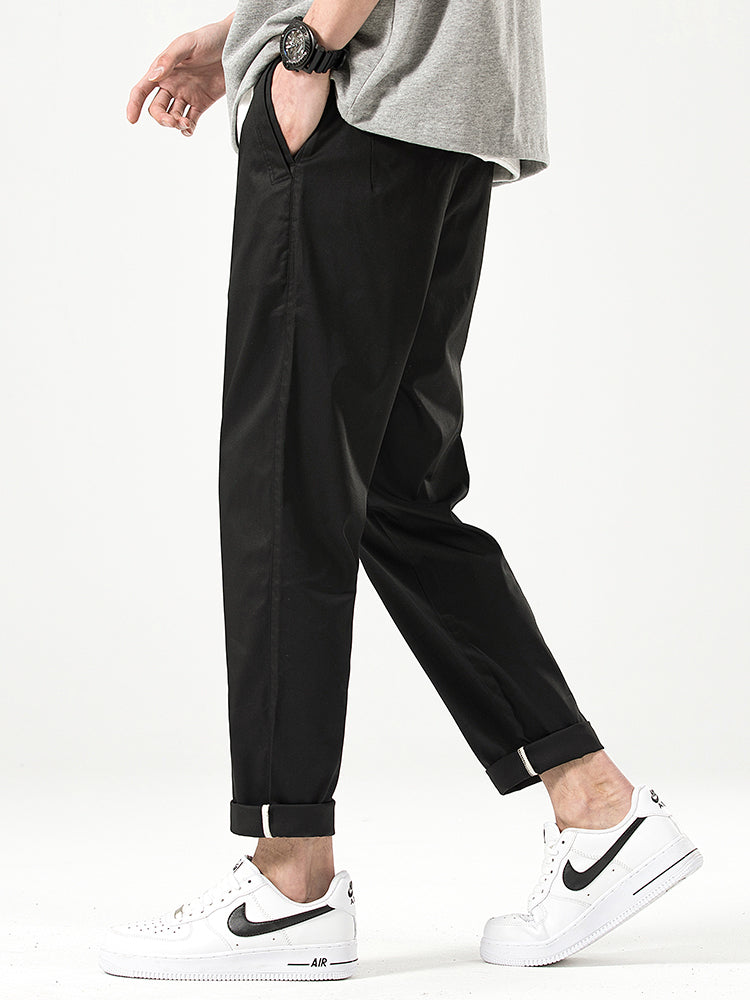 Pantalones casuales cortos de corte relajado para hombre